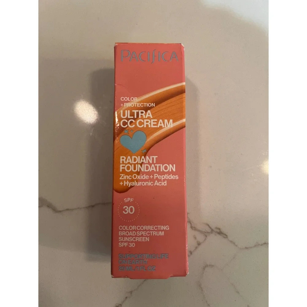 Pacifica Ultra CC Cream Radiant Foundation SPF 30 Warm Light 1 fl oz Vegan